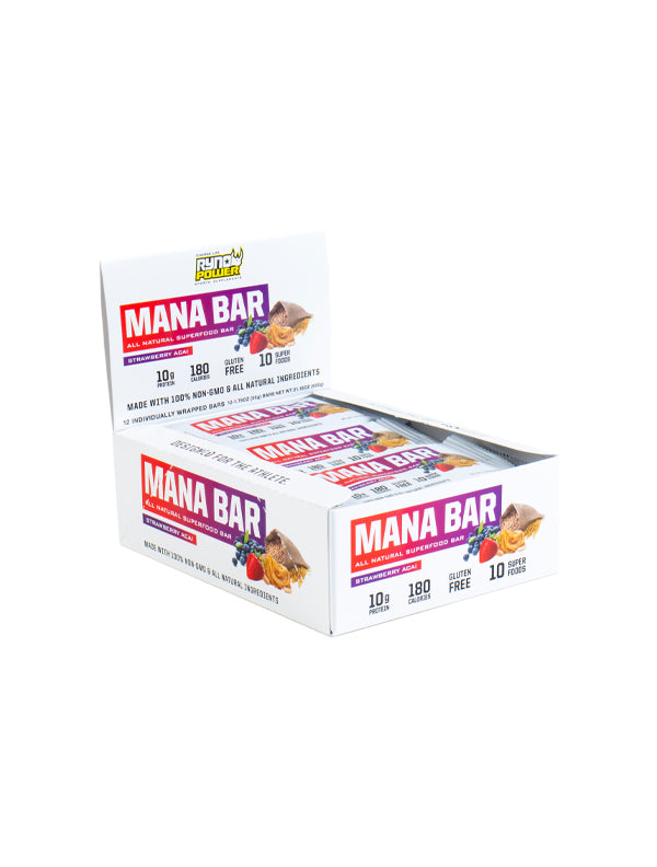 Ryno Power  Mana bar Strawberry  Acai 12pack
