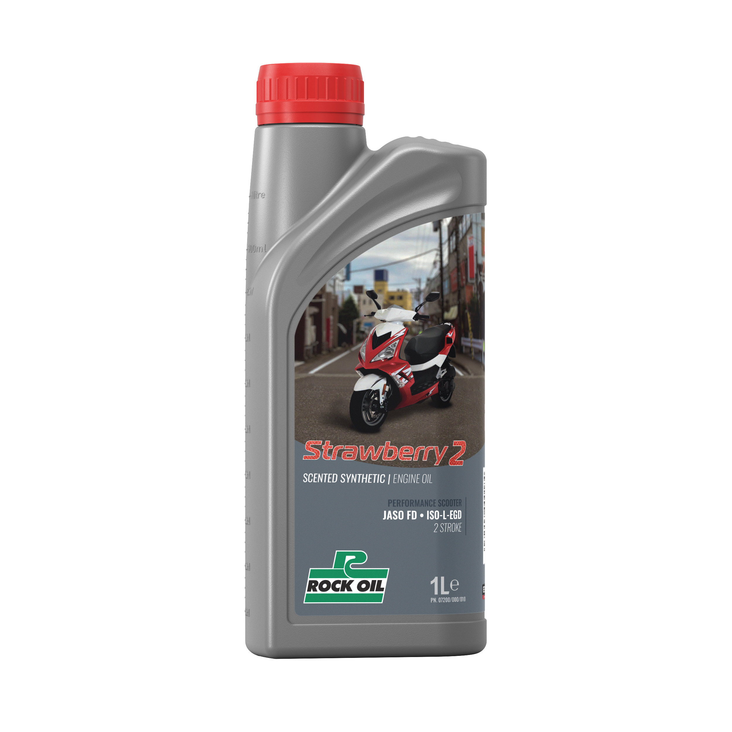 Rock Oil  Strawberry 2-takts olja  1L (scooter/cross)
